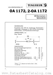 2-OA1172 datasheet pdf TUNGSRAM