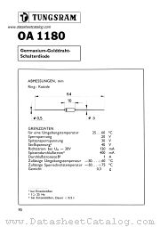 OA1180 datasheet pdf TUNGSRAM