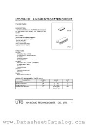 UTCCXA1191 datasheet pdf Unisonic Technologies