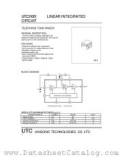 UTC31001 datasheet pdf Unisonic Technologies