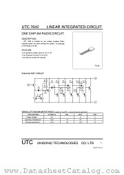 UTC7642 datasheet pdf Unisonic Technologies