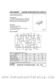 UTCKA22427 datasheet pdf Unisonic Technologies