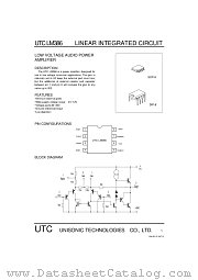UTCLM386 datasheet pdf Unisonic Technologies
