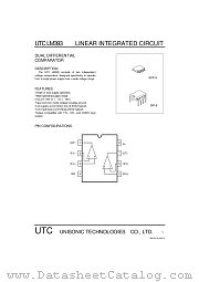 UTCLM393 datasheet pdf Unisonic Technologies