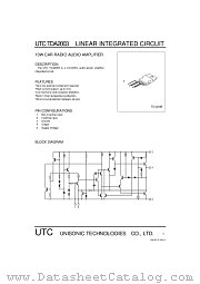 UTCTDA2003 datasheet pdf Unisonic Technologies
