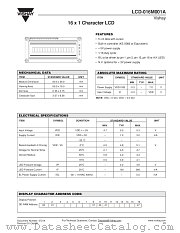 LCD-016M001A datasheet pdf Vishay