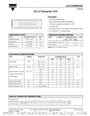 LCD-020M002A datasheet pdf Vishay