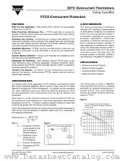 307C OVERCURRENT THERMISTORS datasheet pdf Vishay