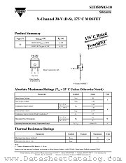 SUD50N03-10 datasheet pdf Vishay