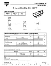 SUB65P06-20 datasheet pdf Vishay