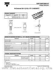 SUP75N03-07 datasheet pdf Vishay