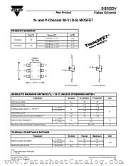 SI3552DV datasheet pdf Vishay