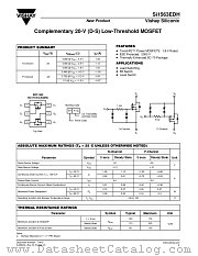 SI1563EDH datasheet pdf Vishay