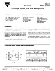 DG2031 datasheet pdf Vishay
