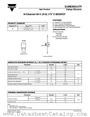 SUM85N03-07P datasheet pdf Vishay
