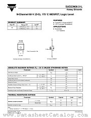 SUD23N06-31L datasheet pdf Vishay