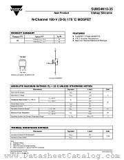 SUM34N10-35 datasheet pdf Vishay