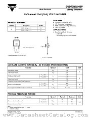 SUD70N02-03P datasheet pdf Vishay
