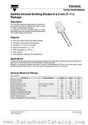 TSHA520. datasheet pdf Vishay