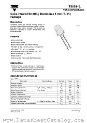 TSUS540. datasheet pdf Vishay