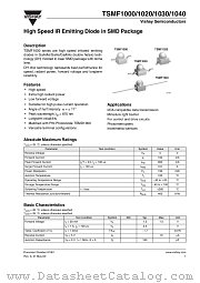 TSMF1030 datasheet pdf Vishay