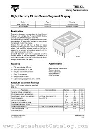 TDS.13.. datasheet pdf Vishay