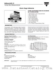 M-BOND AE-15 datasheet pdf Vishay