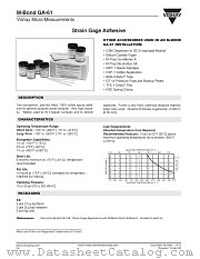 M-BOND GA-61 datasheet pdf Vishay