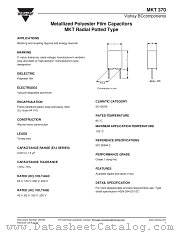 MKT 370 datasheet pdf Vishay