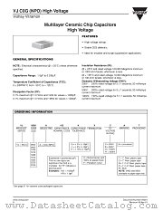 C0G (NPO) DIELECTRIC, HIGH VOLTAGE datasheet pdf Vishay