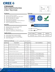 C3D04060E datasheet pdf Wolfspeed
