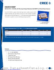 CGHV31500F datasheet pdf Wolfspeed