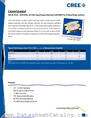 CGHV35400F datasheet pdf Wolfspeed