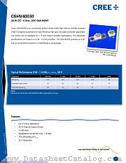 CGHV40030 datasheet pdf Wolfspeed