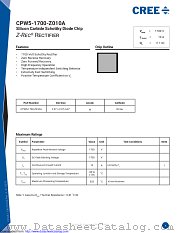 CPW5-1700-Z010A datasheet pdf Wolfspeed