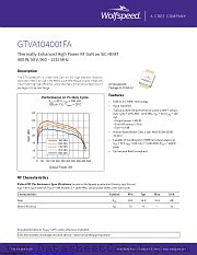 GTVA104001FA-V1 datasheet pdf Wolfspeed