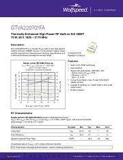 GTVA220701FA-V1 datasheet pdf Wolfspeed