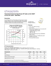 GTVA262701FA-V2 datasheet pdf Wolfspeed