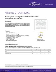 GTVA311801FA-V1 datasheet pdf Wolfspeed