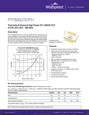 PTFB092707FH-V1 datasheet pdf Wolfspeed