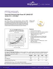 PTFB211503FL-V2 datasheet pdf Wolfspeed