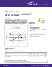 PTVA030121EA-V1 datasheet pdf Wolfspeed