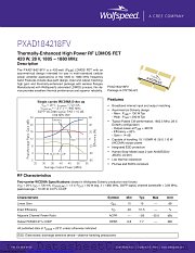 PXAD184218FV-V1 datasheet pdf Wolfspeed