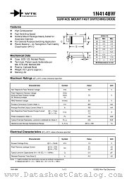 1N4148W-T1 datasheet pdf Won-Top Electronics