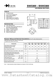 B125C800 datasheet pdf Won-Top Electronics