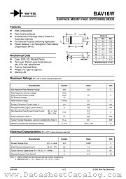 BAV16W-T3 datasheet pdf Won-Top Electronics