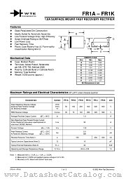 FR1A-T3 datasheet pdf Won-Top Electronics