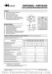 KBPC802G datasheet pdf Won-Top Electronics