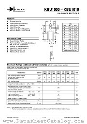 KBU1000 datasheet pdf Won-Top Electronics