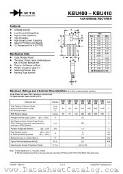 KBU404 datasheet pdf Won-Top Electronics
